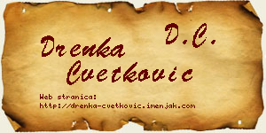 Drenka Cvetković vizit kartica